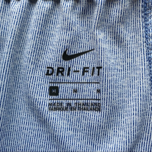 Nike Dri Fit Attack Shorts Medium Blue White Micro Stripe Running Track - Picture 4 of 5